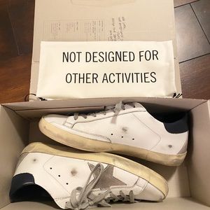 Golden goose super-stars :ice, night blue, white